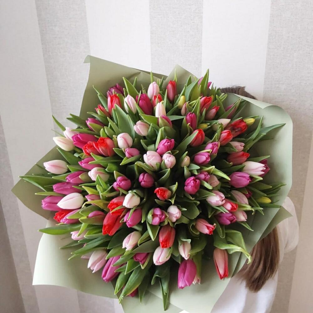 Букет тюльпанов, 101 шт